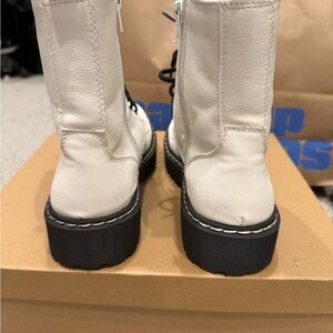 Sincerely Jules White Combat Boots